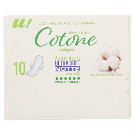 ASSORBENTI ULTRA SOFT NOTTE in Cotone Biologico U! Confronta e Risparmia
